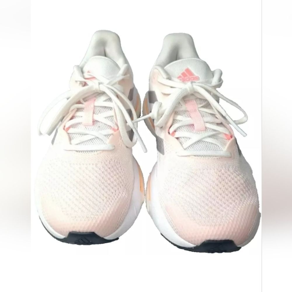 Adidas Solar Glide 5 Women's Size 8.5 White Silver Orange Boost Shoes Sneakers - Picture 1 of 9